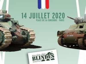Deux chars du musée des Blindés au 14 juillet à Paris