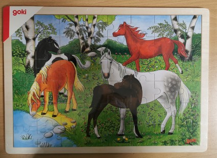 Puzzle bois GOKI Ferme de Pony