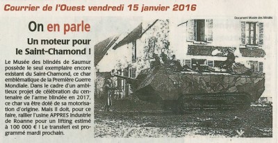 Restauration du char Saint Chamond